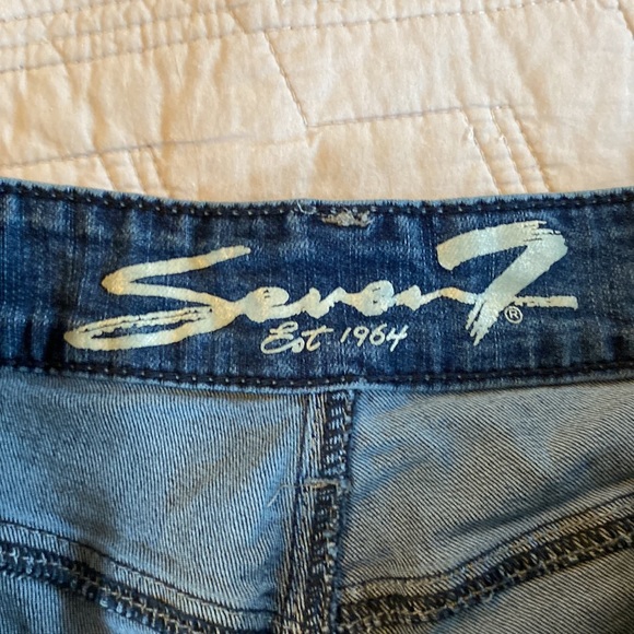 👖 Seven7 gaucho jeans cropped light wash - Picture 9 of 11